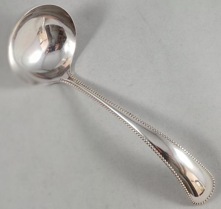 Zilveren Juslepel parelrand antiek 835 zilver, Antiek en Kunst, Antiek | Goud en Zilver, Zilver, Ophalen of Verzenden