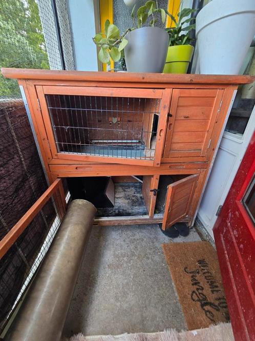 Konijnenhok, Dieren en Toebehoren, Knaagdieren en Konijnen | Hokken en Kooien, Gebruikt, Hok, 90 cm of meer, 110 cm of meer, Ophalen