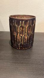 Bruin-gouden waxinelichthouder, ., Ophalen of Verzenden, Zo goed als nieuw, .