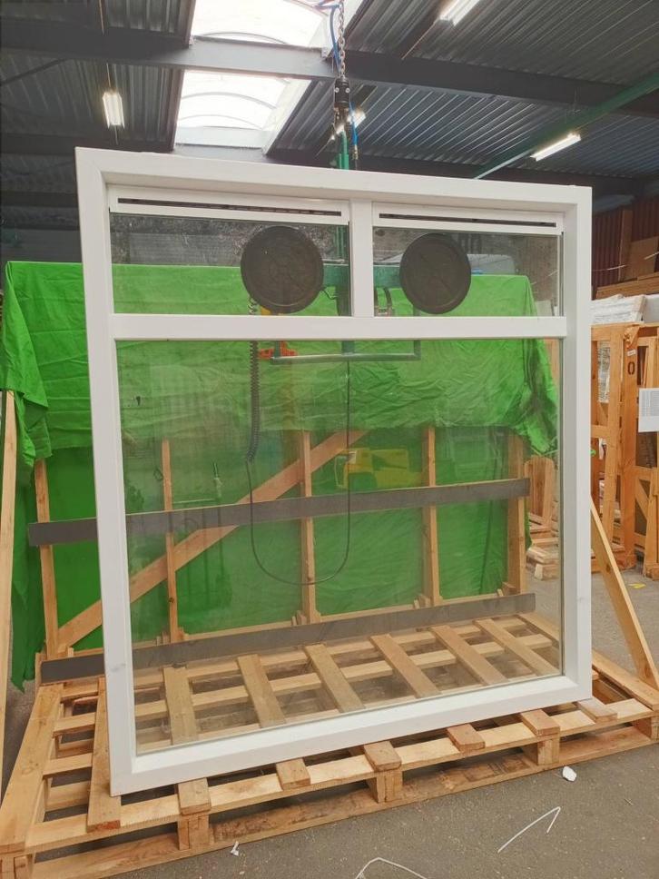 Kunststof Vast kozijn  b191 x h207 cm Wit  -2235-, Doe-het-zelf en Verbouw, Kozijnen en Schuifpuien, Gebruikt, Raamkozijn, Kunststof