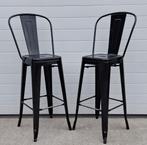 8 x zwarte metalen barkrukken bar krukken barstoelen Tolix, Huis en Inrichting, Barkrukken, 5 krukken of meer, Ophalen of Verzenden
