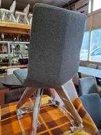 4 Nieuwe Stoelen,  met rvs spin frame, blauw + grijsblauw, Ophalen, Blauw, Nieuw, Metaal