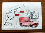 Kaart 14de Elfstedentocht 26 februari 1986, Verzenden, Briefkaart