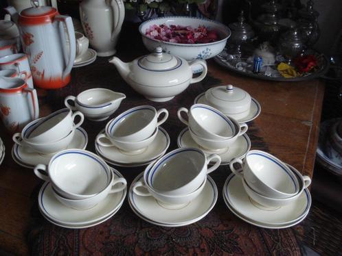prachtige theeservies delen societe ceramique, Antiek en Kunst, Antiek | Servies los, Ophalen of Verzenden