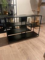 Open wandkast zwart metaal, Ophalen of Verzenden, Zo goed als nieuw, Minder dan 150 cm, Minder dan 100 cm