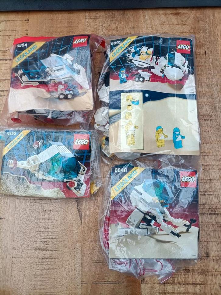 Vintage LEGO Space sets - 6884, 6893, 6850, 6848, Kinderen en Baby's, Speelgoed | Duplo en Lego, Gebruikt, Lego, Complete set