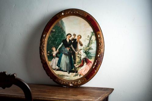 vintage kunstprint Francisco Goya De bloemenmeisjes, Antiek en Kunst, Kunst | Litho's en Zeefdrukken, Ophalen of Verzenden