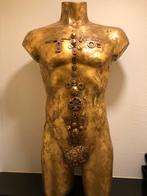 Gouden Mannen Torso Kunstwerk, Ophalen of Verzenden