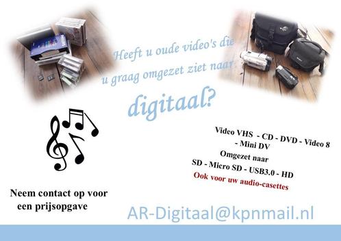 Digitaliseren Video's, Diensten en Vakmensen, Film- en Videobewerking, Film- of Videodigitalisatie