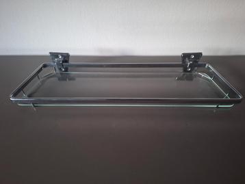 Retro Glazen Planchet - Vintage Badkamer Accessoire beschikbaar voor biedingen