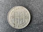 One Rupee Mauritius 1956, Ophalen of Verzenden, Overige landen, Losse munt