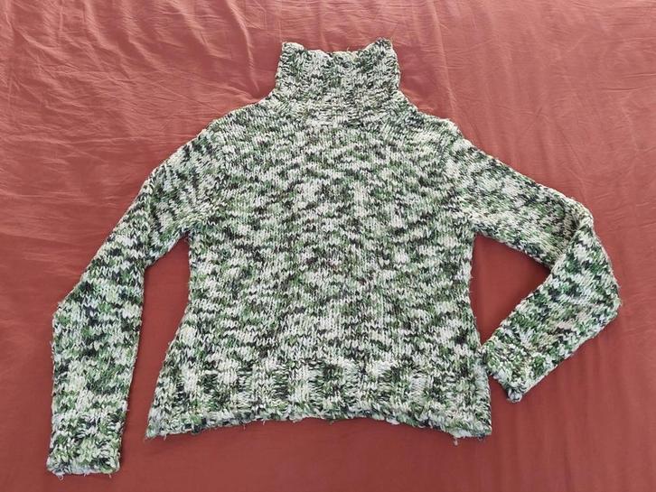 Groene wintertrui gebreid col Tom Tailor maat XL lange mouwe, Kleding | Dames, Truien en Vesten, Zo goed als nieuw, Maat 42/44 (L)