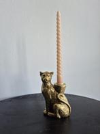 Kandelaar Luipaard - Goud - Kaarsen 15cm, Huis en Inrichting, Woonaccessoires | Kandelaars en Kaarsen, Overige materialen, Overige kleuren