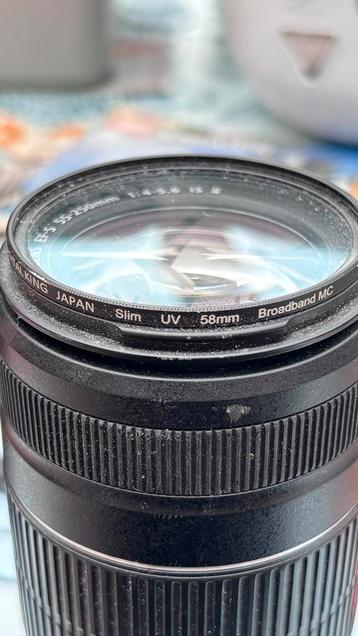 Canon EFS 55-250mm IS + UV Filter beschikbaar voor biedingen