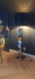 Eric kuster styl gouden vloerlamp met zwarte kap, Huis en Inrichting, Lampen | Vloerlampen, Ophalen, Zo goed als nieuw