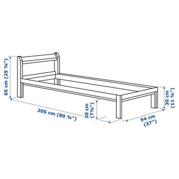 IKEA Neiden bed + Luröy lattenbodem - afbeelding 8