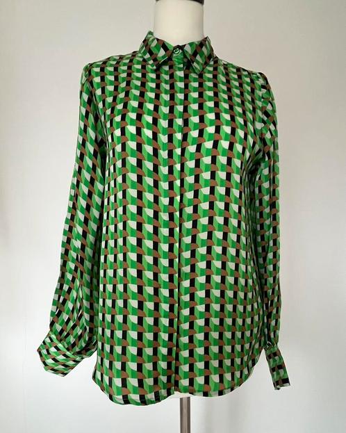 Eksept Groene blouse met grafisch patroon maat S, Kleding | Dames, Blouses en Tunieken, Zo goed als nieuw, Maat 36 (S), Groen