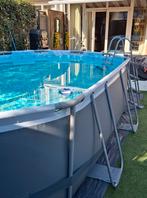 Bestway zwembad ovaal 488x305x107 + Pomp + Noppenfolie, Minder dan 80 cm, Ophalen of Verzenden, Opzetzwembad, Rechthoekig