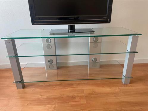tv meubel (glas), Huis en Inrichting, Kasten | Televisiemeubels, Zo goed als nieuw, Minder dan 100 cm, 25 tot 50 cm, Glas, Ophalen of Verzenden