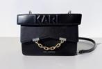 Karl Lagerfeld Seven Mini Crossybody Shoulder Bag Zwart Leer, Ophalen of Verzenden, Nieuw, Zwart, Schoudertasje