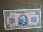 Oud Nederlands biljet 2 1/2 gulden uit 1945. P492430, Postzegels en Munten, Bankbiljetten | Nederland, Ophalen of Verzenden, 2½ gulden