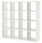 Kallax 16 vaks 4x4 kast met kastdeurtjes en Branas manden, Huis en Inrichting, Kasten | Wandmeubels, Ophalen, Gebruikt, 100 tot 150 cm