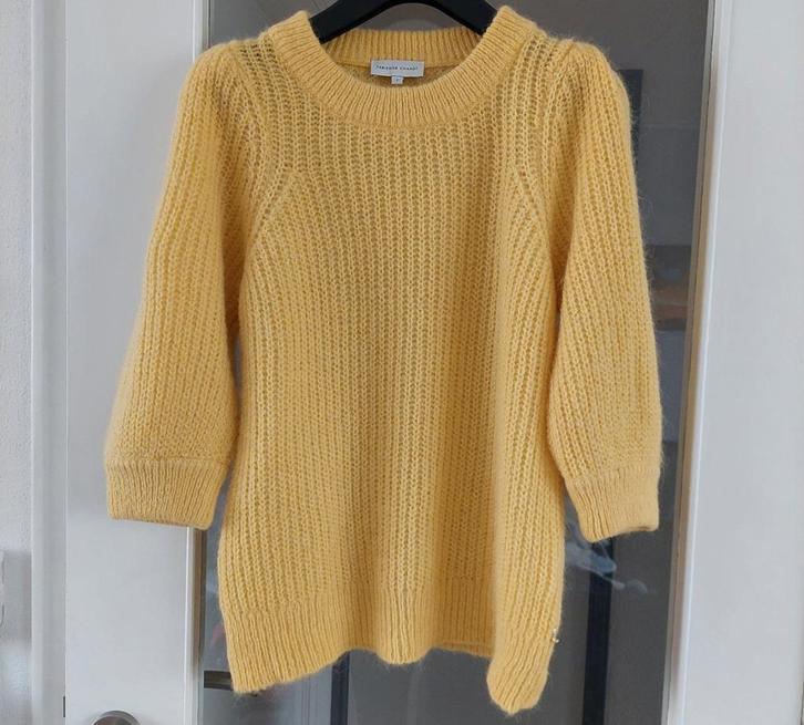 Fabiene Chapot Trui Geel Wol Pofmouw S, Kleding | Dames, Truien en Vesten, Zo goed als nieuw, Maat 38/40 (M), Geel, Ophalen of Verzenden