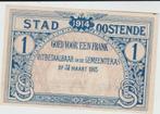 Oorlogs Bonnen Oostende 1914-1915   1 franc en 20 francs, Postzegels en Munten, Bankbiljetten | Europa | Niet-Eurobiljetten, Setje