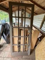 Oude houten deur, stomp., Doe-het-zelf en Verbouw, Deuren en Horren, 80 tot 100 cm, Gebruikt, Glas, Ophalen