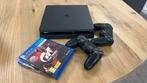 PS4 Slim + 2 Controllers + Games, Spelcomputers en Games, Spelcomputers | Sony PlayStation 4, Met games, Met 2 controllers, Ophalen of Verzenden