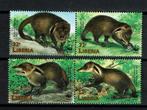 liberia 1998 pf serie mangoeste wildlife zoogdieren, Ophalen of Verzenden, Postfris, Dier of Natuur