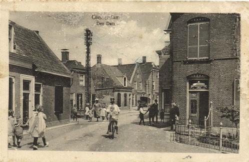 Giessendam, Den Dam - B-keus - gelopen, Verzamelen, Ansichtkaarten | Nederland, Gelopen, Zuid-Holland, Voor 1920, Ophalen of Verzenden