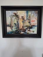 Aquarel Anneke Kimmel (1932 - 2018) "Glaswerk", Antiek en Kunst, Ophalen of Verzenden