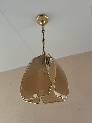 Glazen Hanglamp met Boom Gravure beschikbaar voor biedingen