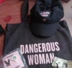 ARIANA GRANDE tour 2017 tas, pet, pins en 3 biljetten, Verzamelen, Muziek, Artiesten en Beroemdheden, Verzenden, Zo goed als nieuw