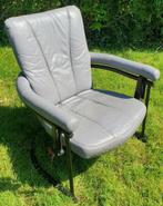 Design schommelstoel leer comfi Post Modern swivel easychair, Ophalen, Design vintage Memphis-stijl post modern, 75 tot 100 cm