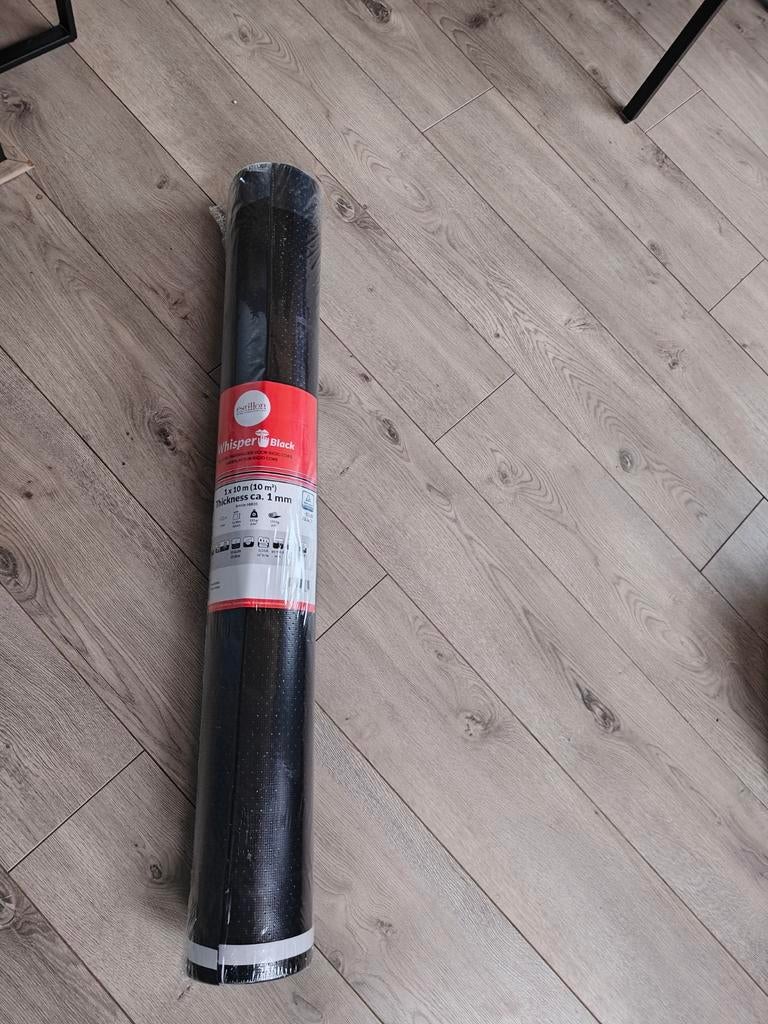 Whisper Black Rol 10m2 Click PVC - Nieuw!, 60 cm of meer, Overige typen, Nieuw, Ophalen of Verzenden