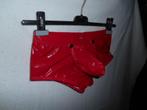 Boxers Open Kruis Kunstleer Lingerie Rood Lakleer short, Verzenden, Rood, CM ., Boxer