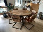 Eetkamer stoelen - 6 stuks, Huis en Inrichting, Stoelen, Ophalen, Gebruikt, Bruin, Landelijk
