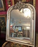 Grote spiegel klassiek barok met engel beeld - zilver lijst