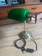 Notaris- bankierslamp groen vintage klassiek, Huis en Inrichting, Lampen | Tafellampen, Ophalen of Verzenden, Gebruikt, Glas, Minder dan 50 cm