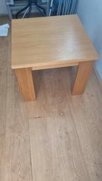 Blank eiken bijzettafel, Vierkant, 55 tot 75 cm, Zo goed als nieuw, Hout
