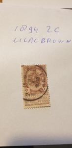 3521 belgie 1894 coat of arms 2ct lilacbrown, Postzegels en Munten, Verzenden