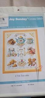 Borduurpakket Tea cake, Hobby en Vrije tijd, Borduren en Borduurmachines, Ophalen of Verzenden, Zo goed als nieuw, Borduurpakket