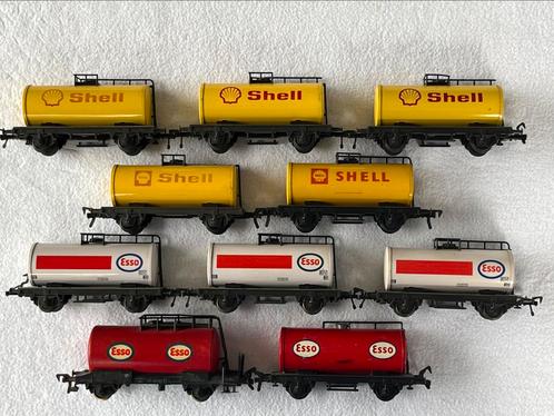 10x Fleischmann ketelwagens Shell en Esso (ook losse koop), Hobby en Vrije tijd, Modeltreinen | H0, Gebruikt, Wagon, Gelijkstroom of Wisselstroom