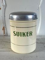 Emaille oude SUIKER bus creme met gouden biesjes, Antiek en Kunst, Ophalen of Verzenden