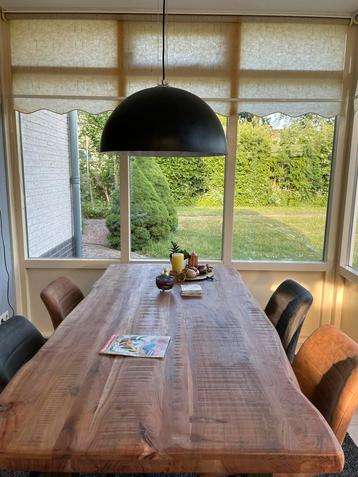Boomstamtafel 160cm - hout & Metaal beschikbaar voor biedingen