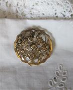 Goudkleurige vintage broche (res-chr), Ophalen of Verzenden