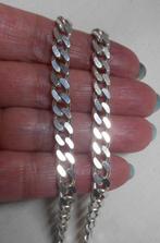Zilveren massieve gourmet schakel ketting nr.1543, Sieraden, Tassen en Uiterlijk, Kettingen, Verzenden, Zo goed als nieuw, Zilver