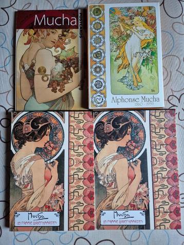 Alphonse Mucha postcards Briefkaarten totaal 44 stuks beschikbaar voor biedingen